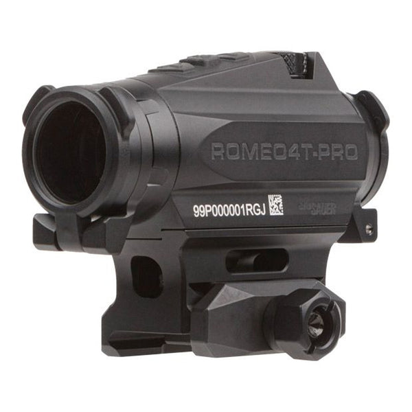 Sig Sauer Romeo 4T Pro Compact Quad Ballistic Circle Dot Sight, 1x20mm, M1913 Rail Interface-Black-Optics Force