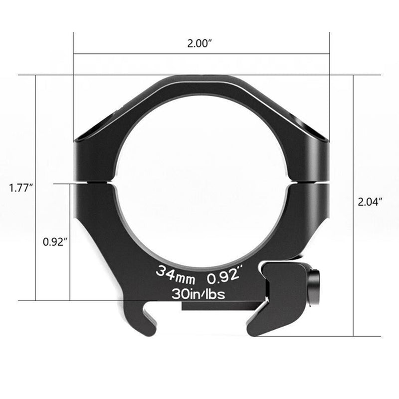 Arken Optics Halo Scope Rings-34mm - 0.92 Low-Optics Force