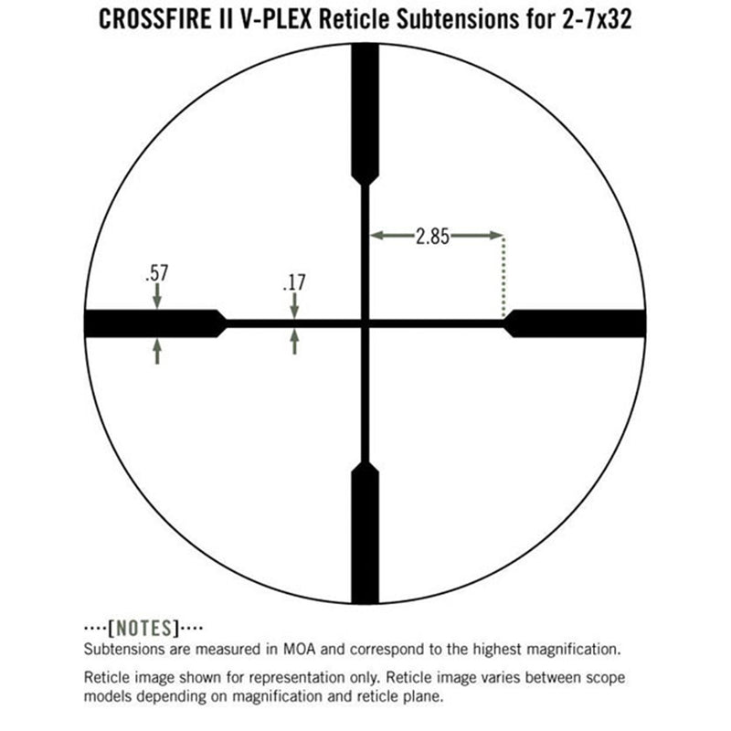 Vortex Optics Crossfire II 2-7x32 Plex Rimfire Scope-Optics Force