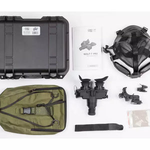 AGM Global Vision 12W7P122154211 Wolf-7 PRO NW1 Night Vision Goggles Black 1x 27mm, Generation 2+ Level 1, 45-54 lp/mm Resolution, White Filter-Optics Force