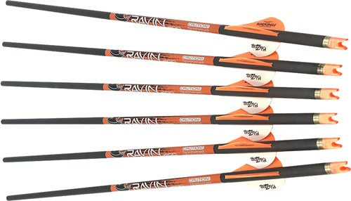 Ravin Xbow Arrow Carbon W-2" - Offset Vanes 400gr .003" 6pk-Optics Force