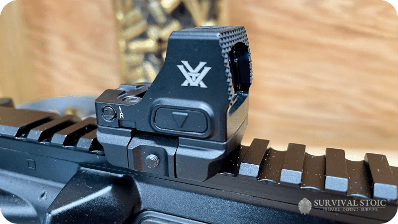 Vortex Defender mounted to a standard Picatinny rail