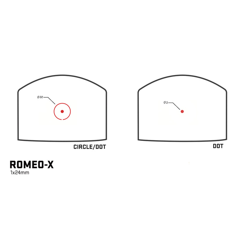 Sig Sauer Romeo-X Reflex Sight, Open, Footprint, Circle Dot, Black