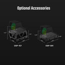 Osight C Open Green Dot Sight with 3 MOA Dot & 32 MOA Circle Multi-Reticle System and Side-Loading Battery