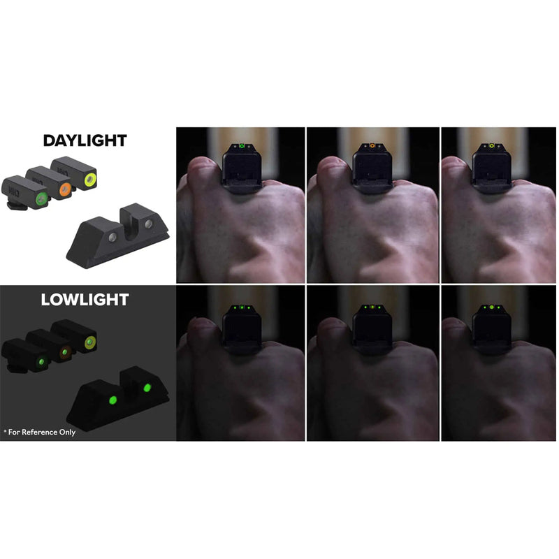 Meprolight HYPER-BRIGHT Extremely Bright Day & Night Sight 9MM/357SIG P-Series Dovetailed, #8/#8