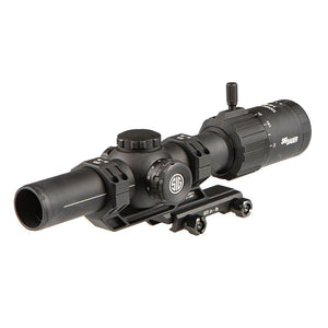 Sig Sauer Tango MSR Scope, 1-6X24mm, 30mm, FFP, Illuminated MSR BDC6 Reticle, 0.5 MOA, Capped, Black W/ 1.535 Mount-Optics Force