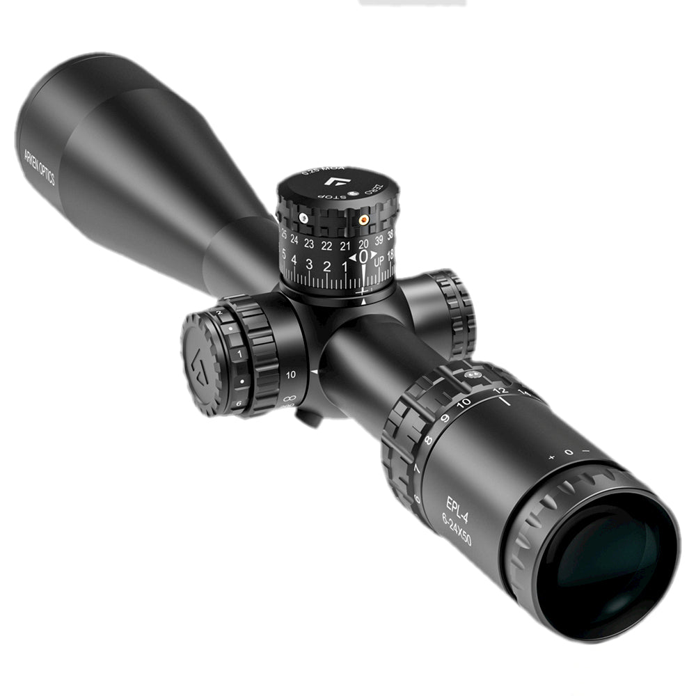Arken Optics EPL4 6-24x50 FFP Illuminated Reticle with Zero Stop - 30m