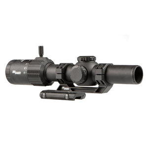 Sig Sauer Tango MSR Scope, 1-6X24mm, 30mm, FFP, Illuminated MSR BDC6 Reticle, 0.5 MOA, Capped, Black W/ 1.535 Mount-Optics Force