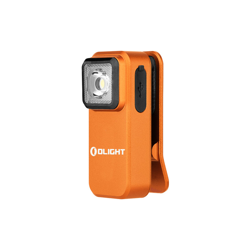 Olight Oclip Clip Light with White and Red Light - Orange-Optics Force