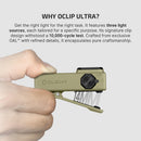 Olight Oclip Ultra Clip-On EDC Light with Flood, Spot, and UV Modes, Olive Green