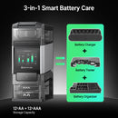 Ostation 2 Series 3-in-1 Smart Battery Hub for AA & AAA Rechargeable Ni-MH & Li-ion Batteries
