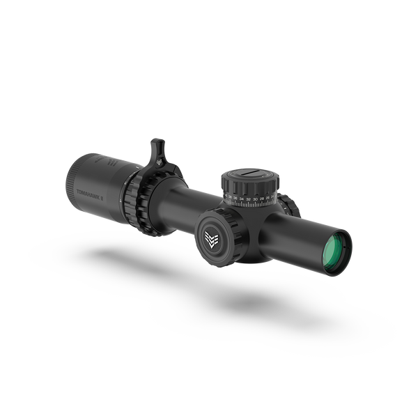 Swampfox Tomahawk II 1-4X24 SFP LPVO BFO Bright Fiber Optic Riflescope