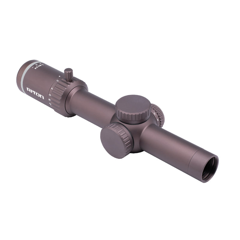 Riton Optics 3T18ASIB 3 Tactix Flat Dark Earth 18x24mm 30mm Tube Illuminated OT Reticle-Optics Force