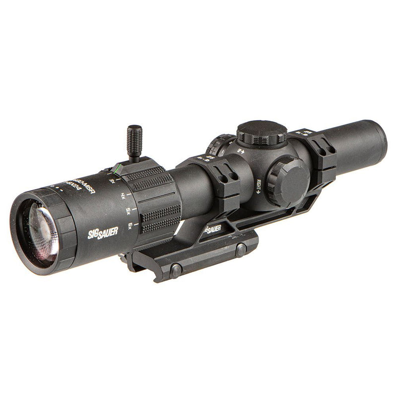 Sig Sauer Tango MSR Scope, 1-6X24mm, 30mm, FFP, Illuminated MSR BDC6 Reticle, 0.5 MOA, Capped, Black W/ 1.535 Mount-Optics Force