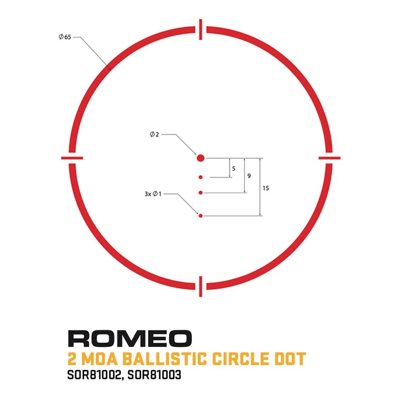 Sig Sauer Romeo8T 1X38 mm Rectangular Red Dot Sight, 1x38mm, Ballistic Circle Dot, M1913 Rail Interface