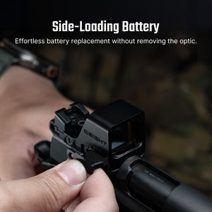 Osight C Open Green Dot Sight with 3 MOA Dot & 32 MOA Circle Multi-Reticle System and Side-Loading Battery