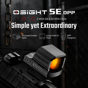 Osight SE DPP Footprint Enclosed Emitter Red Dot Sight with Multi-Reticle System