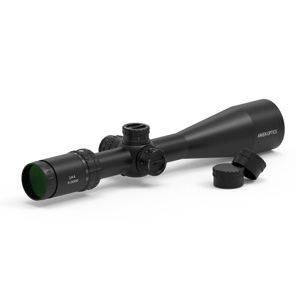Arken Optics LH4 6-24X50 FFP Capped Tool-less Turrets - Illuminated VH