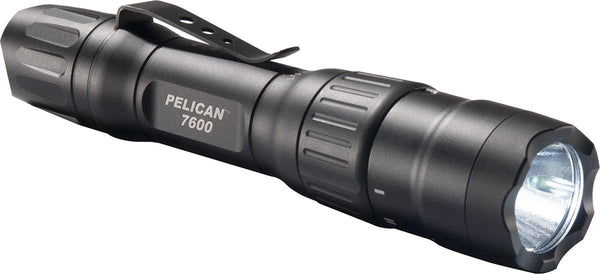 PELICAN 7600 3 Color Led Liion Rechargeable Tactical Flashlight - Black-Optics Force