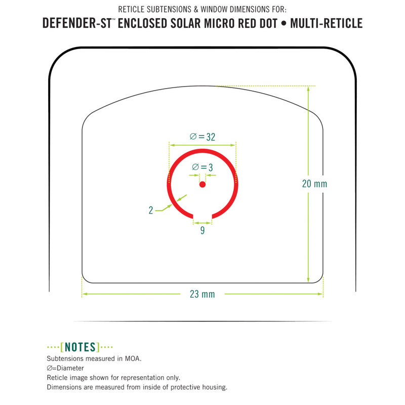 Vortex Defender-ST™ Enclosed Solar Micro Red Dot 3 MOA