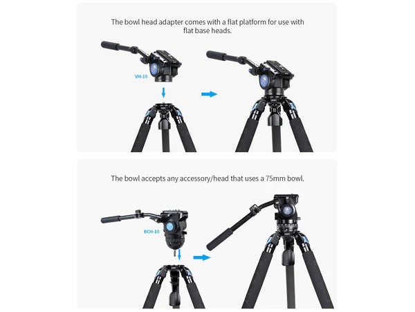 SIRUI AR-3204 Explorer 2in1 Tripod Carbon with 15° Leveling Base 150 cm high - AR Series-Optics Force