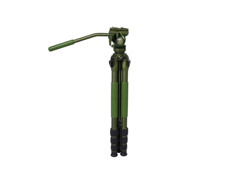 SIRUI CT04 Pilot Series Tripod with CT5 Fluid Head Dark Green-Optics Force