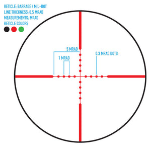 Firefield Barrage 2.5-10x40 Riflescope with Red Laser-Optics Force