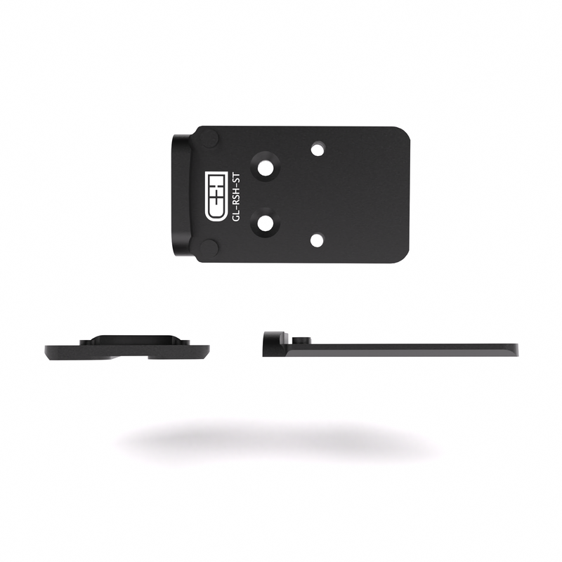 C&H V2 STEEL MIL/LEO Adapter Trijicon RMR / SRO / RCR / Holosun 407C / 507C / 507Comp / 508T / C&H EDC-XL / COMP Fits GLOCK MOS