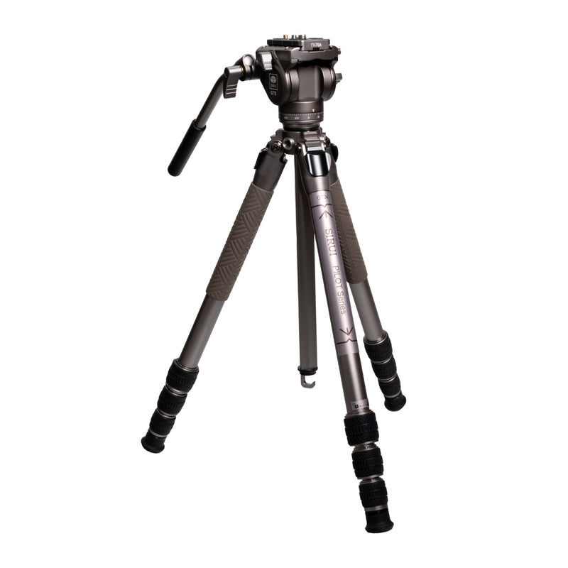 SIRUI GT04 Pilot Series Tripod with GT5 Fluid Head Metallic Gray-Optics Force