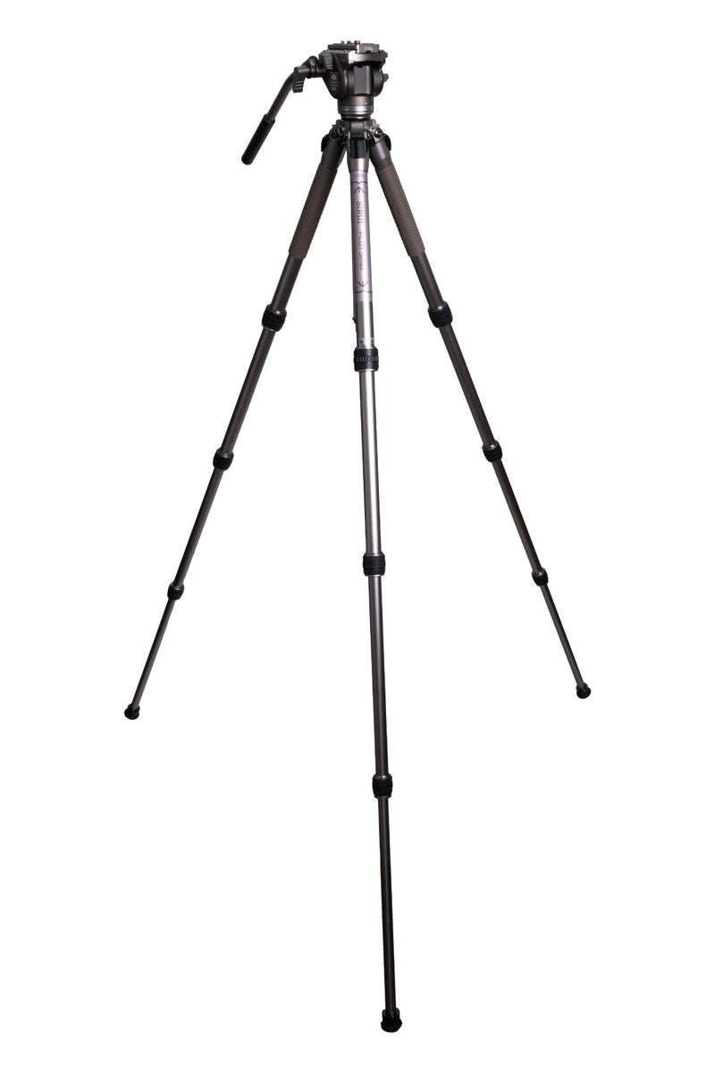 SIRUI GT04 Pilot Series Tripod with GT5 Fluid Head Metallic Gray-Optics Force