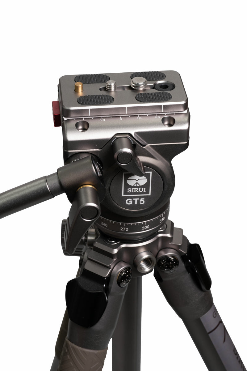 SIRUI GT04 Pilot Series Tripod with GT5 Fluid Head Metallic Gray-Optics Force