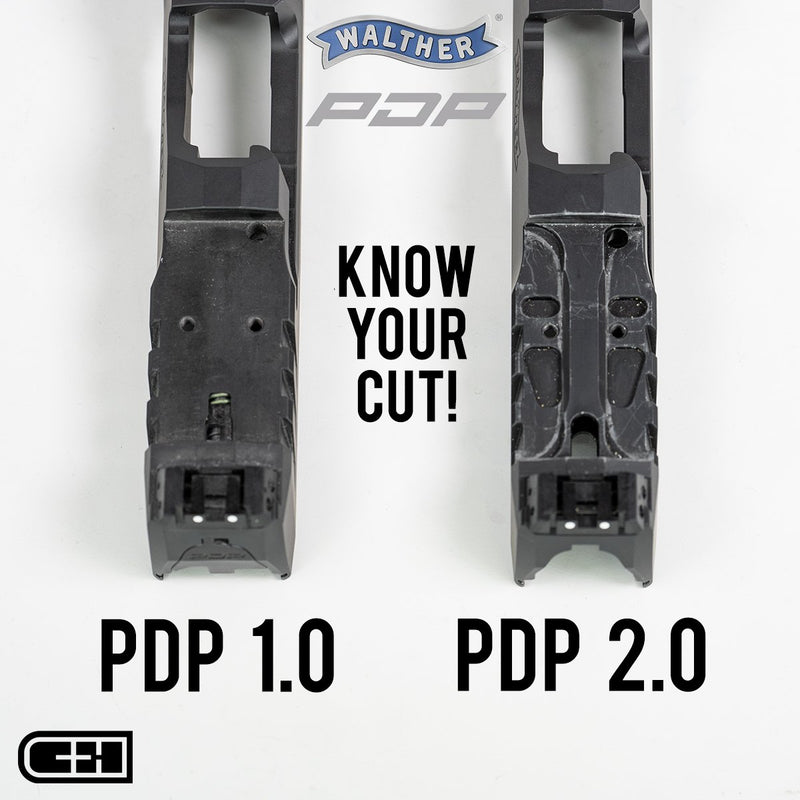C&H Walther DEFENSE PDP 2.0 to Trijicon RMR / SRO / RCR / Holosun 407C / 507C / 507Comp / 508T / C&H EDC-XL / COMP ** STEEL **