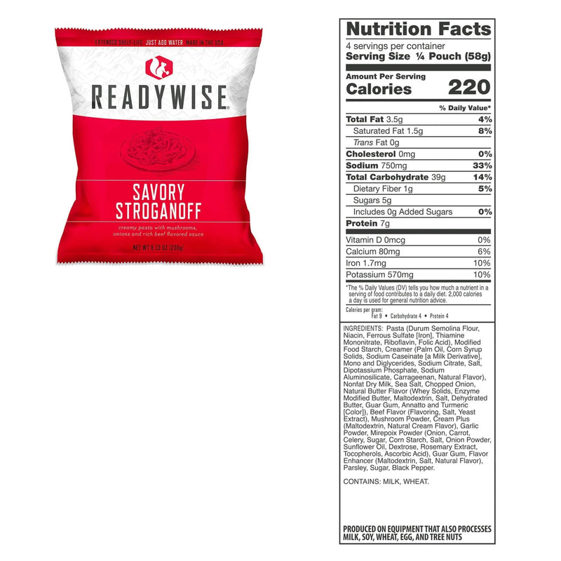 ReadyWise 16 Serving Emergency Food Supply - Favorites Box-Optics Force