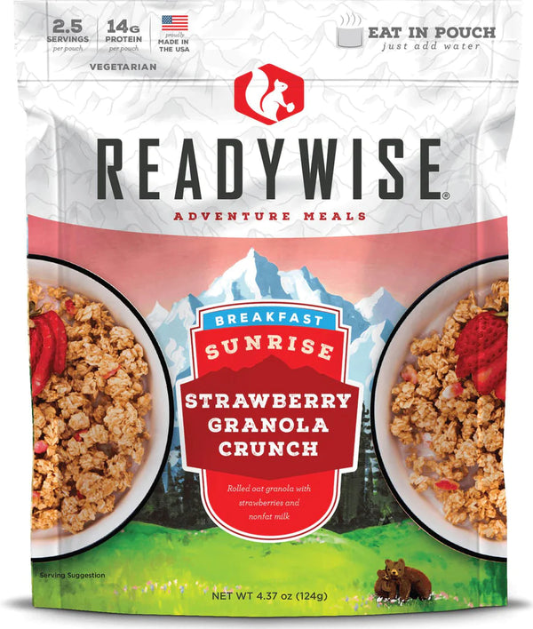 ReadyWise Sunrise Strawberry Granola Crunch Case of 6