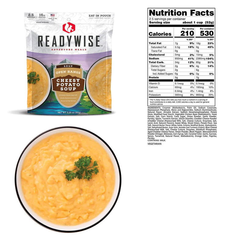 ReadyWise Open Range Cheesy Potato Soup Case of 6-Optics Force