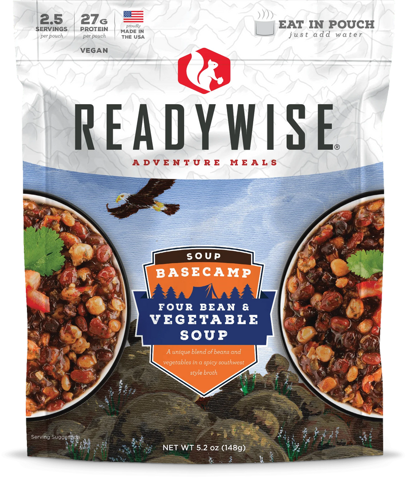 ReadyWise Basecamp Four Bean & Vegetable Soup Case of 6-Optics Force