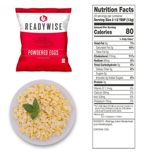 ReadyWise 144 Servings Freeze Dried Powdered Eggs-Optics Force