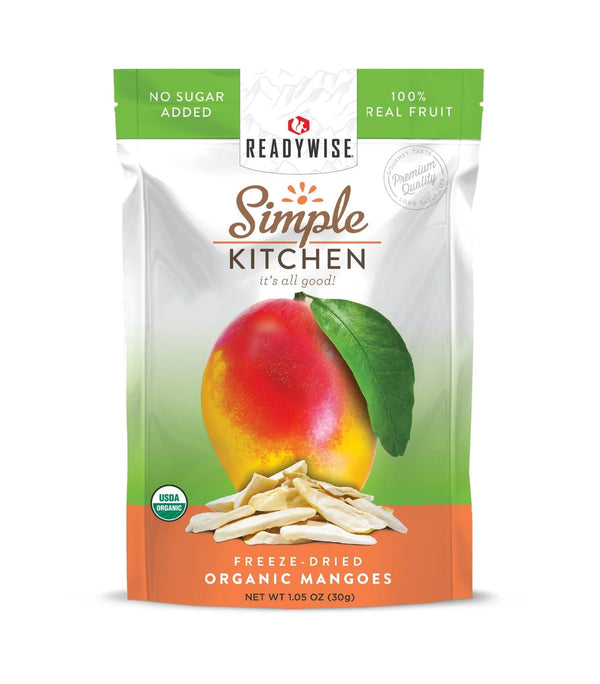 ReadyWise Simple Kitchen Organic Freeze-Dried Mangoes - 6 Pack