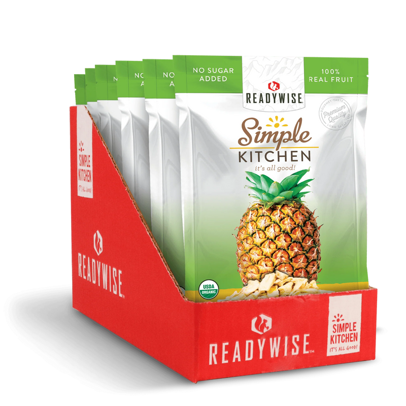 ReadyWise Simple Kitchen Organic Freeze-Dried Pineapples - 6 Pack-Optics Force