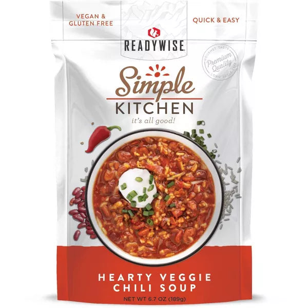 ReadyWise Simple Kitchen Hearty Veggie Chili Soup - 6 Pack