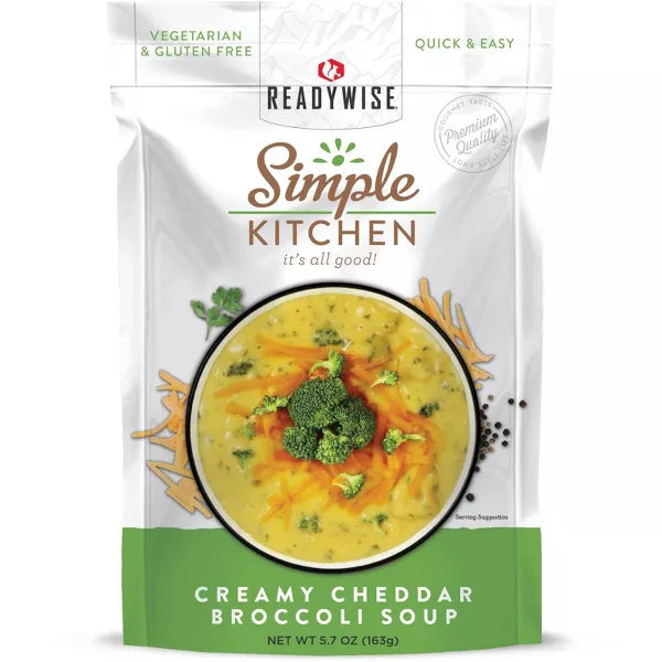 ReadyWise Simple Kitchen Creamy Cheddar Broccoli Soup - 6 Pack-Optics Force