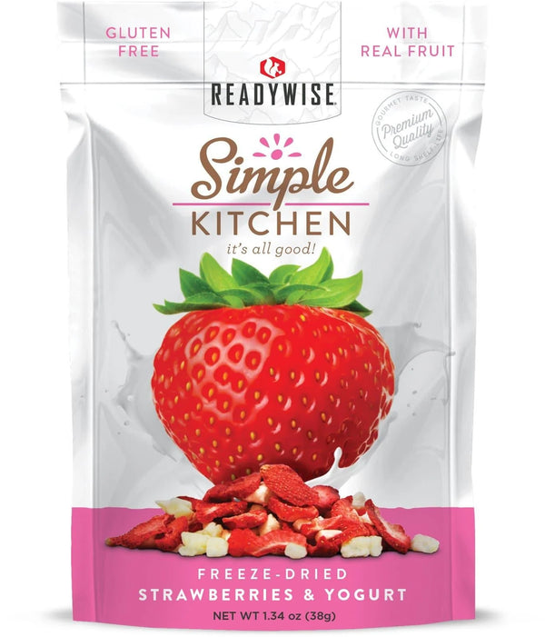ReadyWise Freeze-Dried Strawberries & Yogurt - 6 Pack
