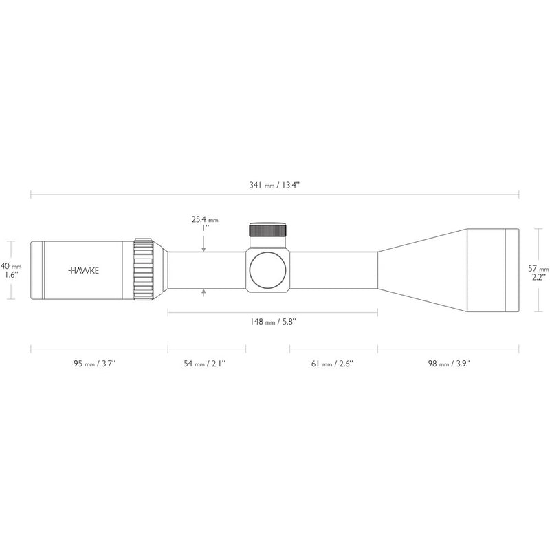 Vantage Riflescope 4-12x50 1" 30/30 Duplex