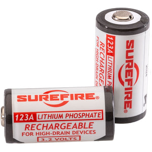 Surefire SFLFP123 Batteries Lithium Iron Phosphate Rechargeable Batteries & Charger