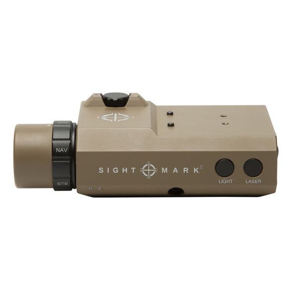 Sightmark LoPro Combo Flashlight (Visible and IR) and Green Laser - Dark Earth-Optics Force