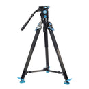 SIRUI SVT75 Pro + SVH15 Rapid Professional Video Carbon Fiber Tripod Kit