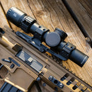 Arken Optics Mounted and Leveled LPVO 1-8x28 FFP, Illuminated Known Length, 34mm Tube