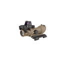 Trijicon 100555 ACOG ECOS Combo Flat Dark Earth 4x32mm Illuminated Amber Crosshair .223 BDC Reticle