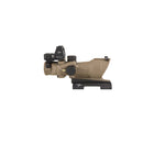 Trijicon 100555 ACOG ECOS Combo Flat Dark Earth 4x32mm Illuminated Amber Crosshair .223 BDC Reticle