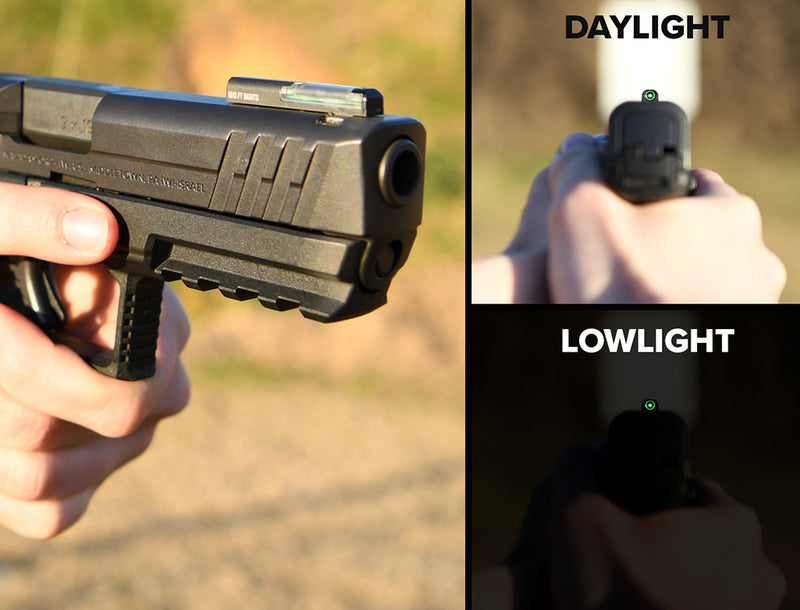 Meprolight FT BULLSEYE™ FRONT SIGHT Innovative Fiber-Tritium Optical Pistol Front Sight